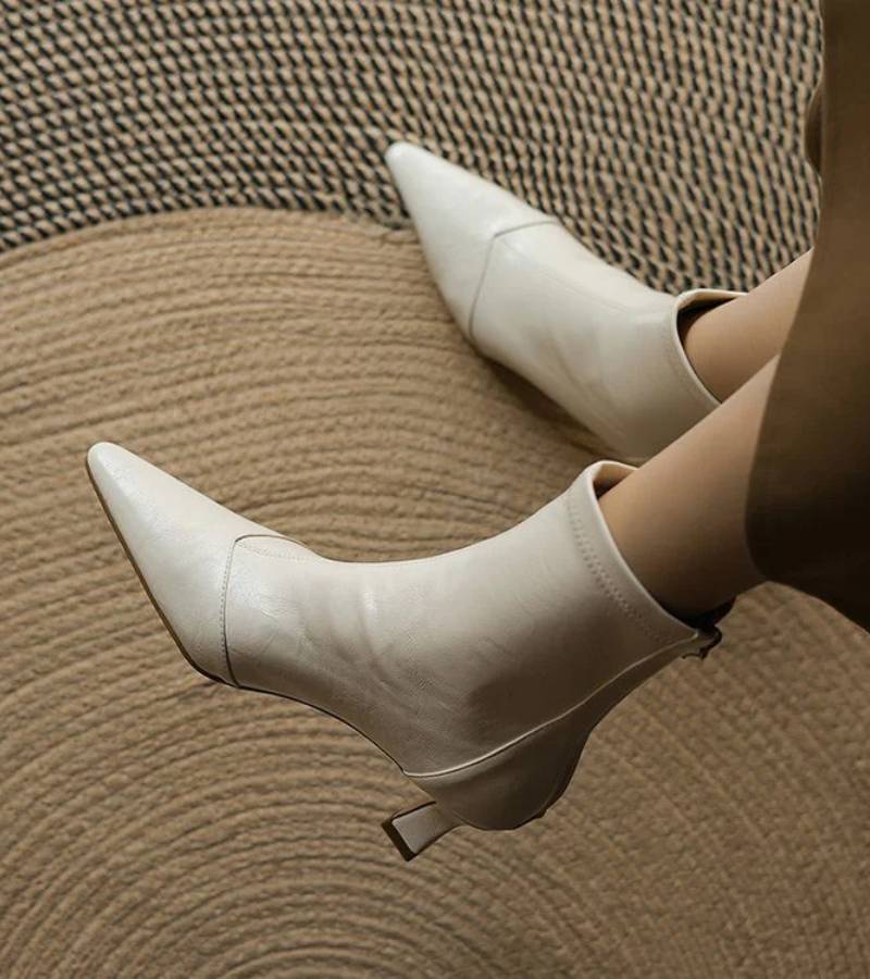 Jette™ | Bottines en cuir à talon élégant