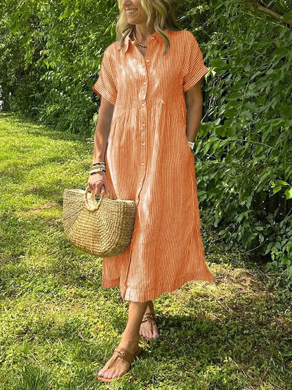 Cassie™ | Robe élégante à rayures