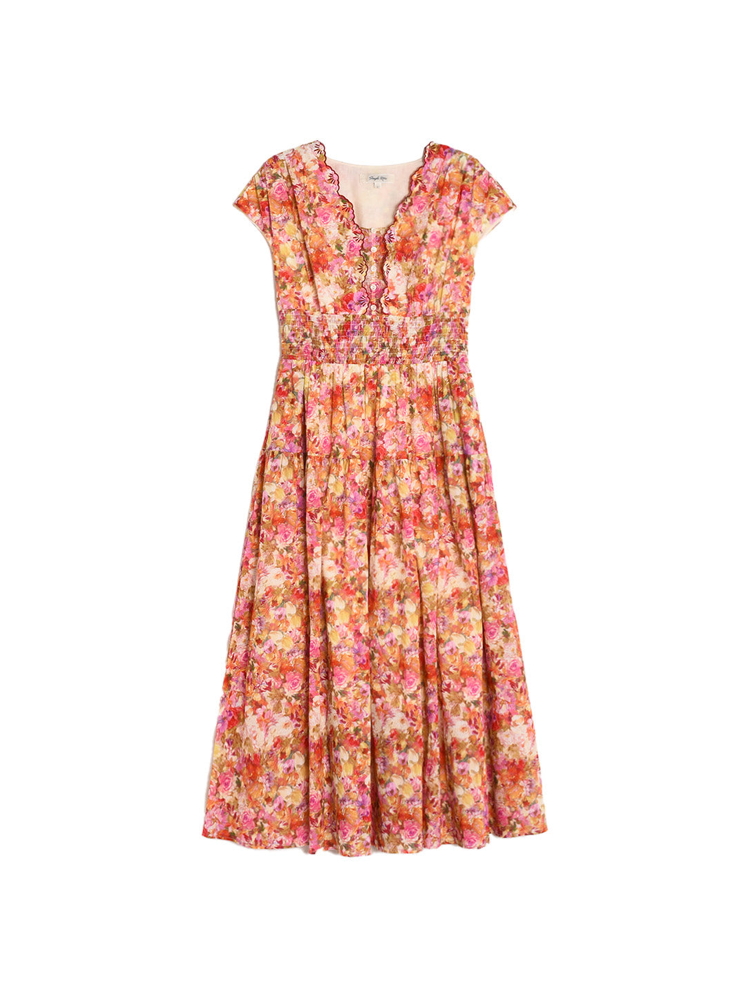 Adalyn™ | Robe à col ondulé brodée