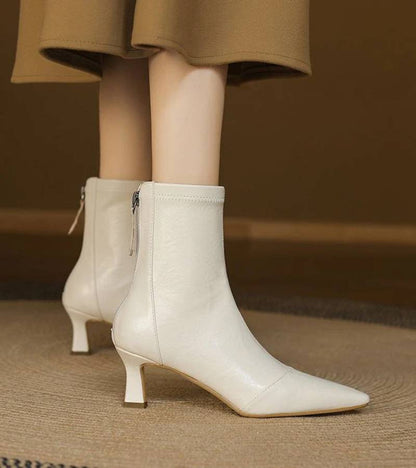Jette™ | Bottines en cuir à talon élégant
