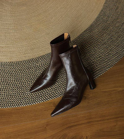 Jette™ | Bottines en cuir à talon élégant