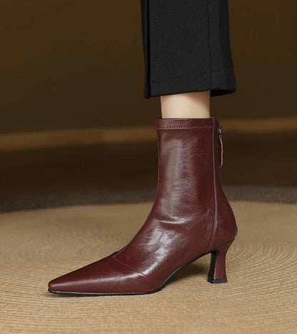 Jette™ | Bottines en cuir à talon élégant