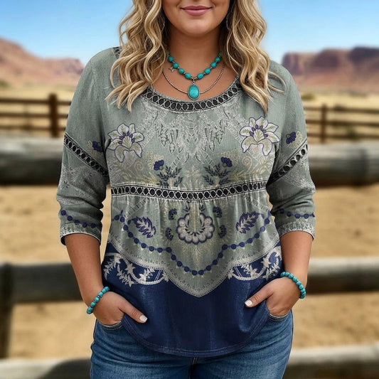 Elaine™ | Blouse fleurie vintage