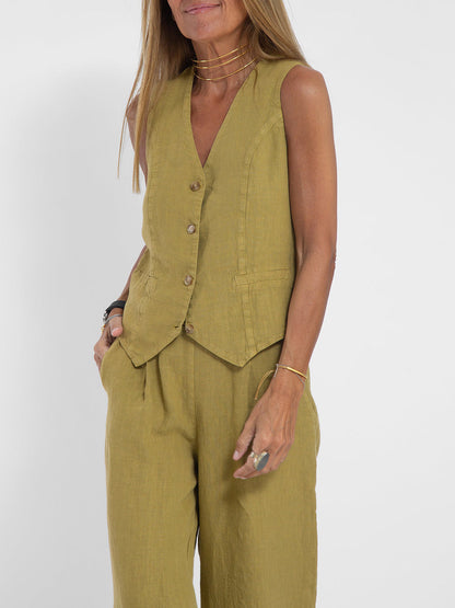 Aira™ | Ensemble 2 pièces gilet &amp; pantalon large