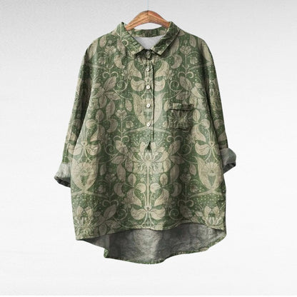 Marjolaine™ | Blouse fleurie rétro