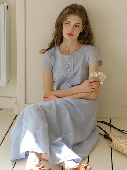 Malia™ | Robe en coton brodée