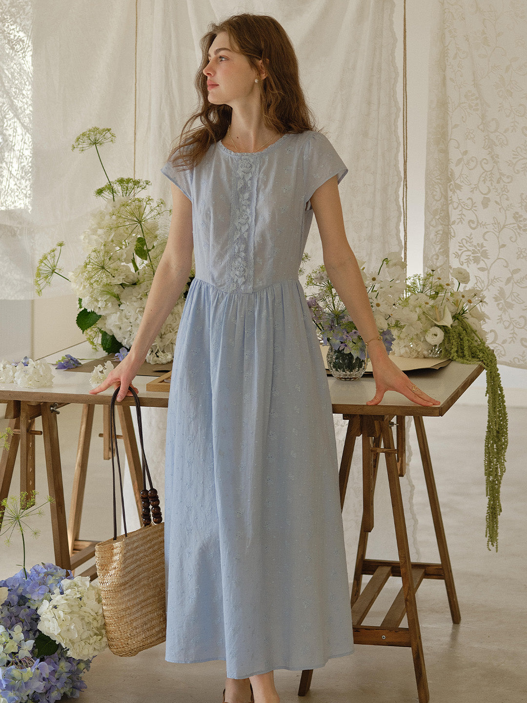 Malia™ | Robe en coton brodée