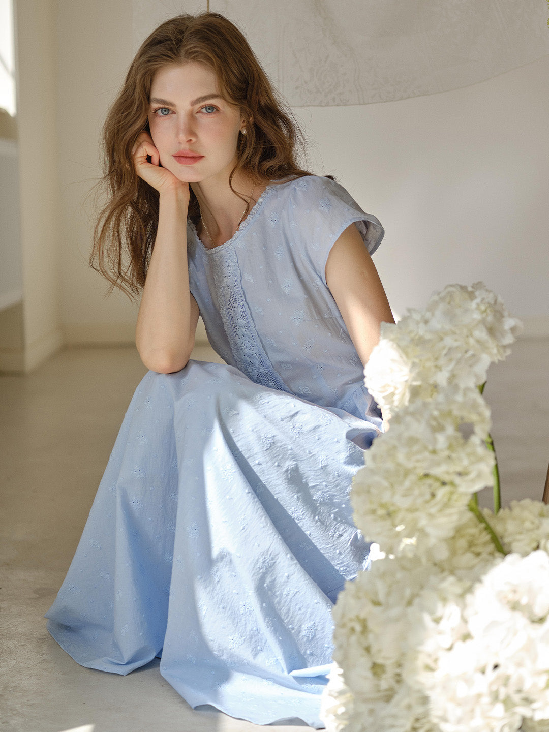Malia™ | Robe en coton brodée