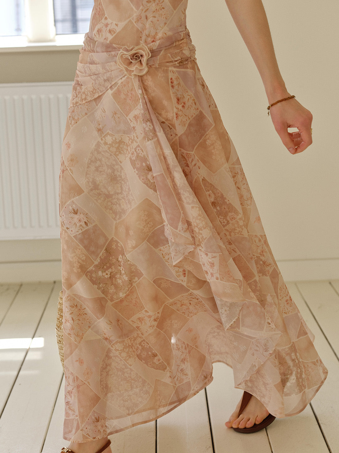 Claire™ | Robe imprimée à col drapé
