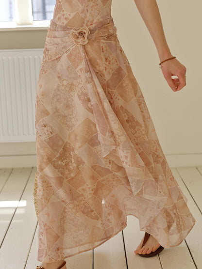 Claire™ | Robe imprimée à col drapé