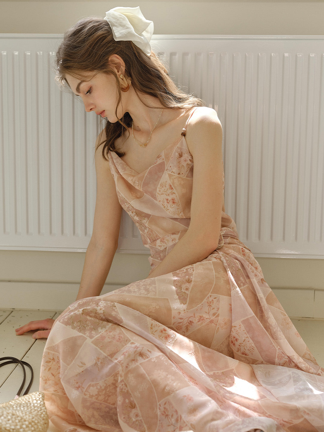 Claire™ | Robe imprimée à col drapé
