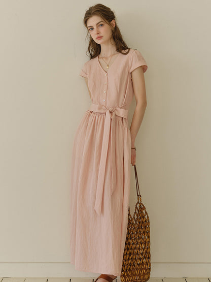 Sofia™ | Robe à col en V avec nœud