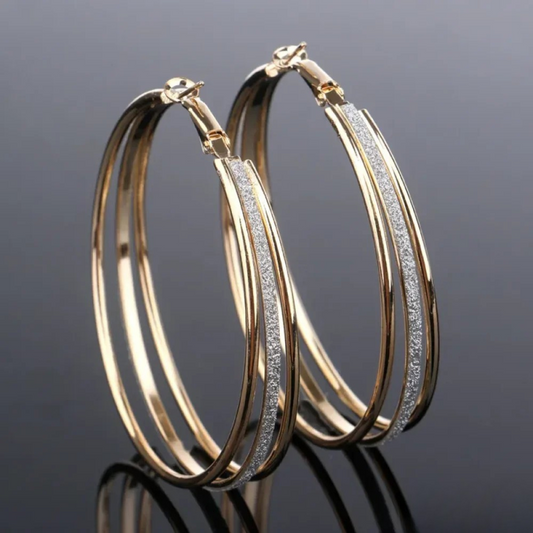 Raelynn™ | Boucles d’oreilles créoles rétro dorées