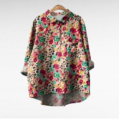 Marjolaine™ | Blouse fleurie rétro