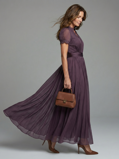 Romane™ | Robe maxi col montant