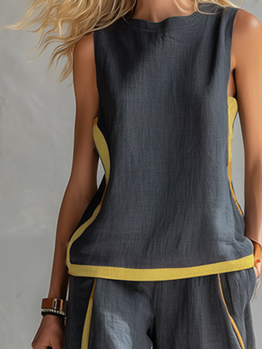 Leila™ | Ensemble deux pièces coton-lin