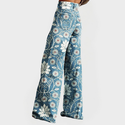 Dahlia™ | Pantalon fleuri à jambes larges
