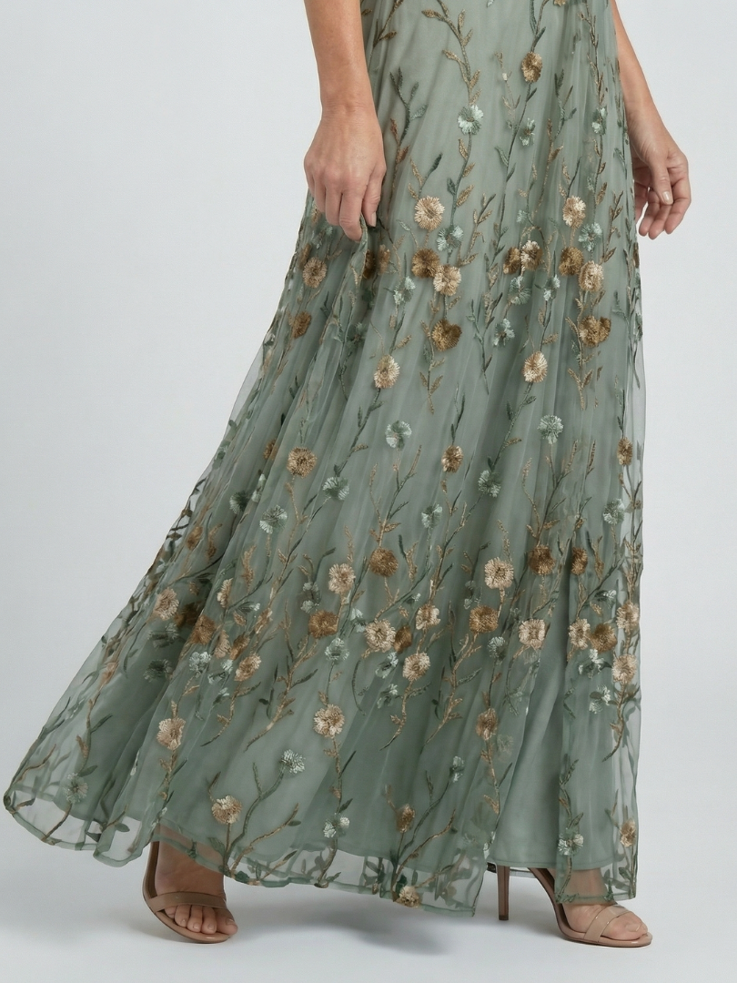 Léontine™ | robe longue à Effet Cache-Cœur