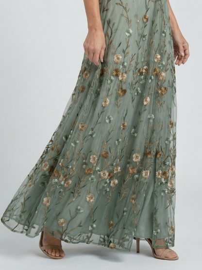 Léontine™ | robe longue à Effet Cache-Cœur