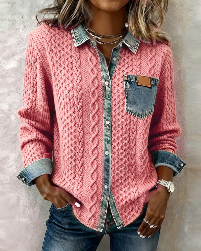 Makayla™ | Kontrastierendes Mesh-Hemd