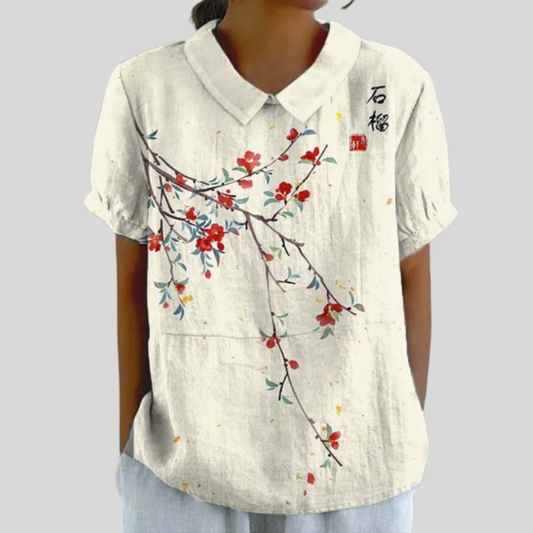 Suzanne™ | Blouse fleurie minimaliste
