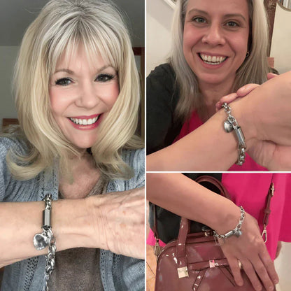Yasminea™ | Bracelet chunky en or blanc