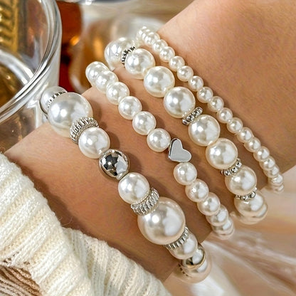 Florabelle™ | Set de bracelets avec perles et cœurs
