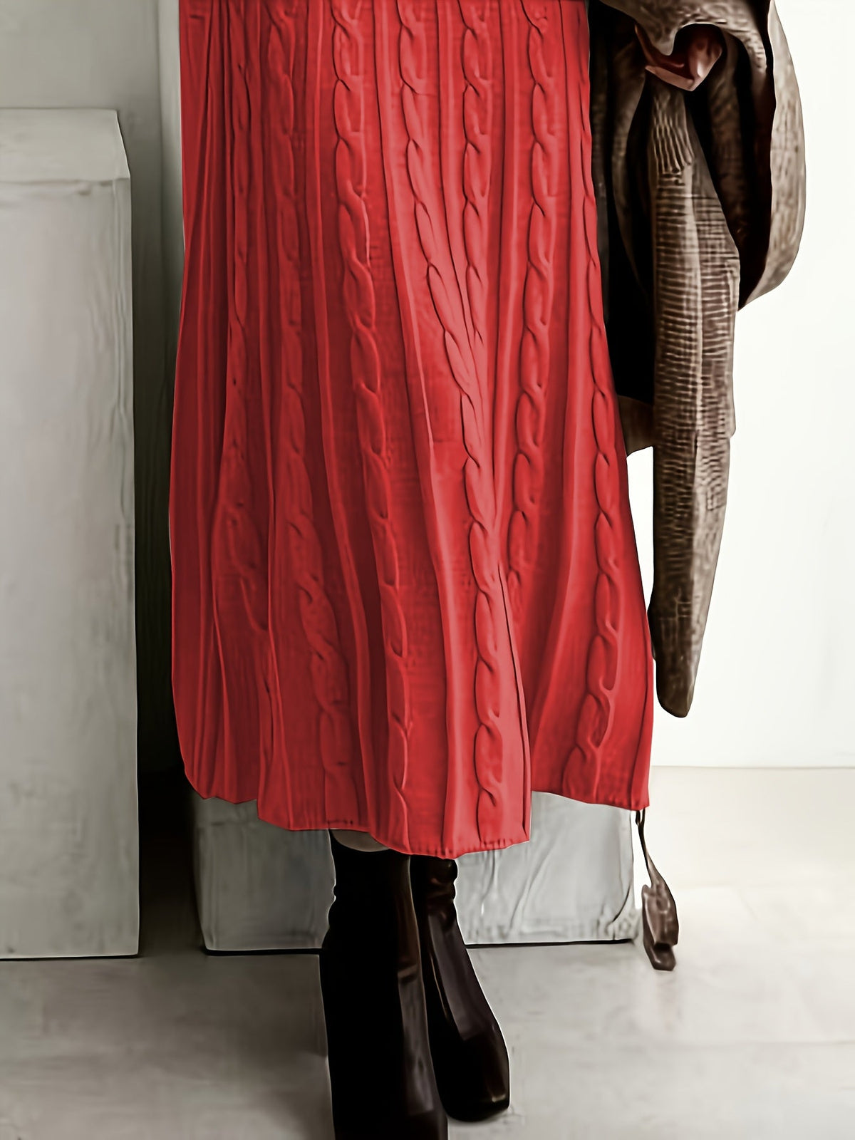 Lucinda | Robe longue en maille torsadée