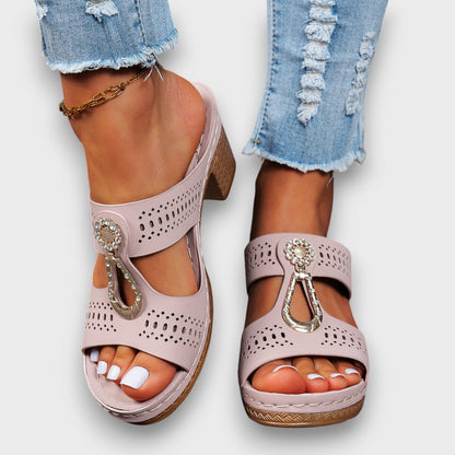 Elvanna™ | Chaussures d’été à talon bloc