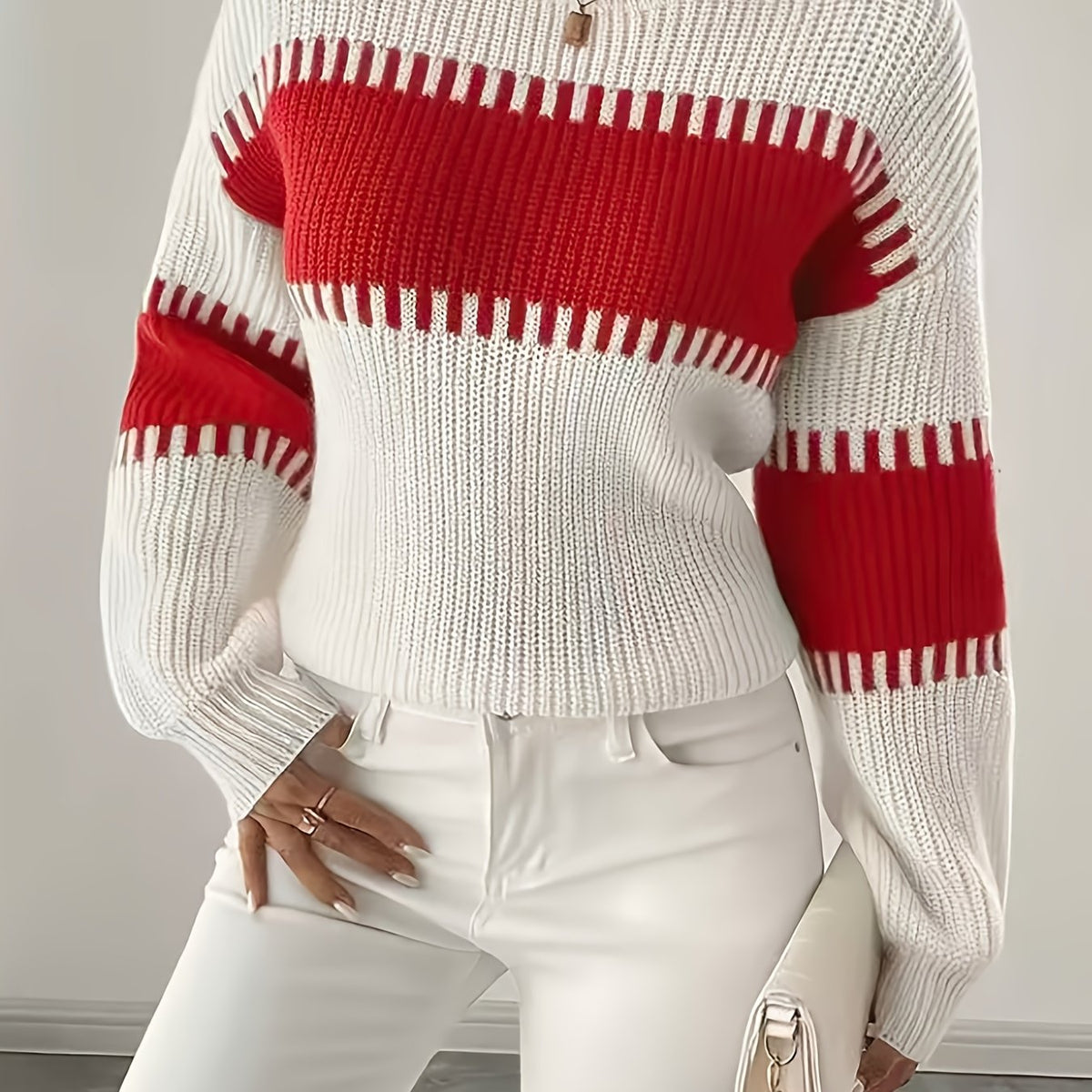 Adelaide | Pull rayé à empiècements colorés