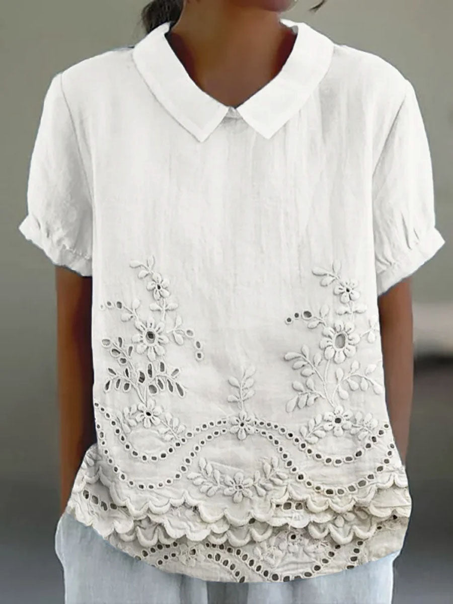 Lily™ | Chemise brodée florale