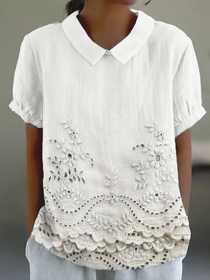 Lily™ | Chemise brodée florale
