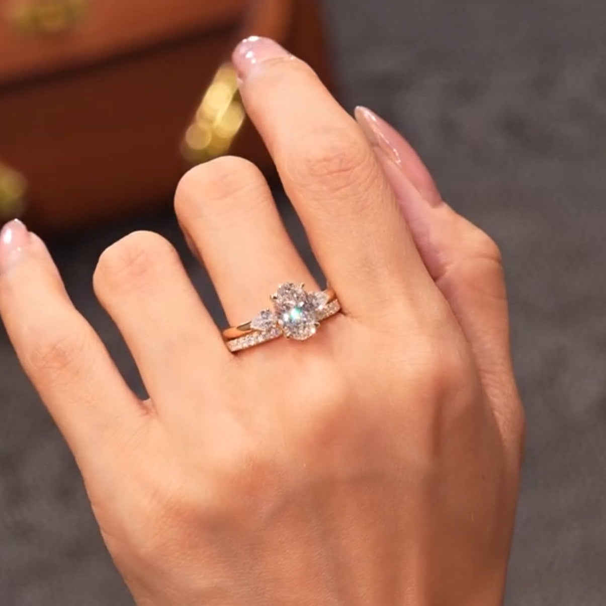 Evelina™ | Ensemble de mariage ovale 2 bagues