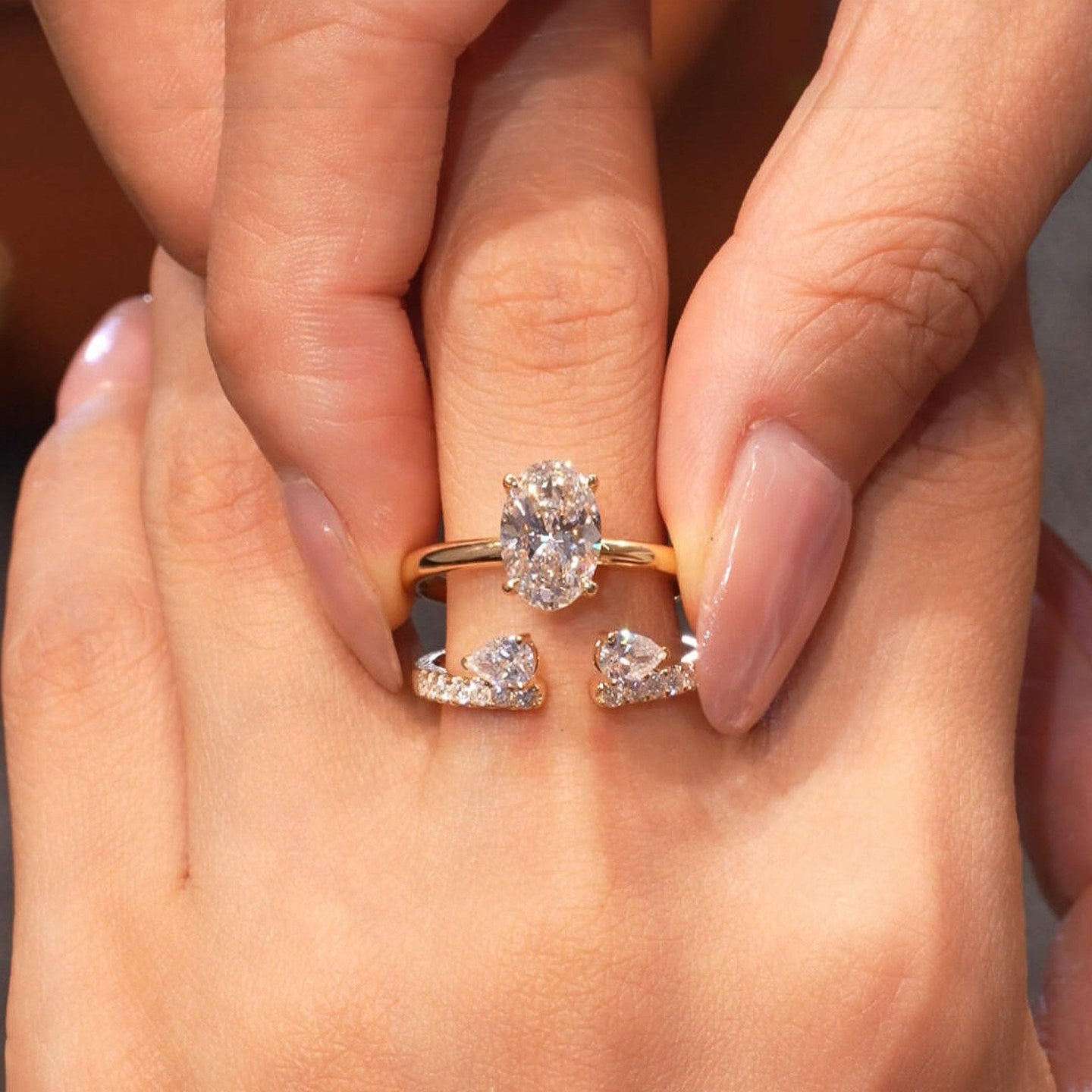 Evelina™ | Ensemble de mariage ovale 2 bagues