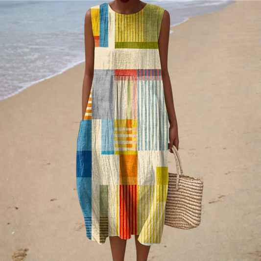 Madeleine™ | Robe Midi Graphique