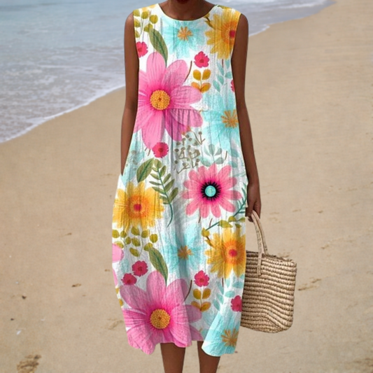 Adélaïde™ | Robe Midi Fleurie