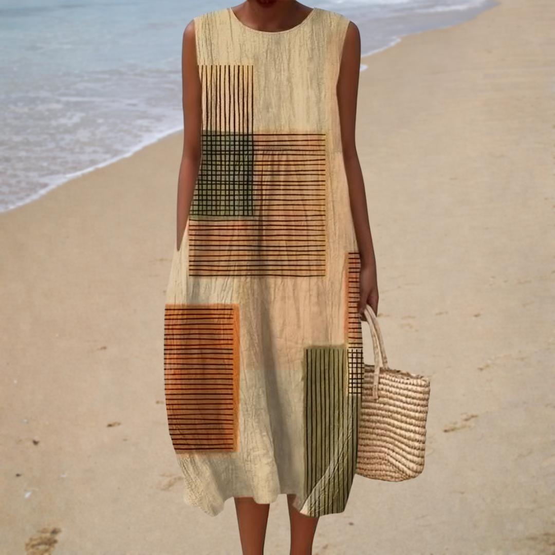 Aurélie™ | Robe Midi Graphique