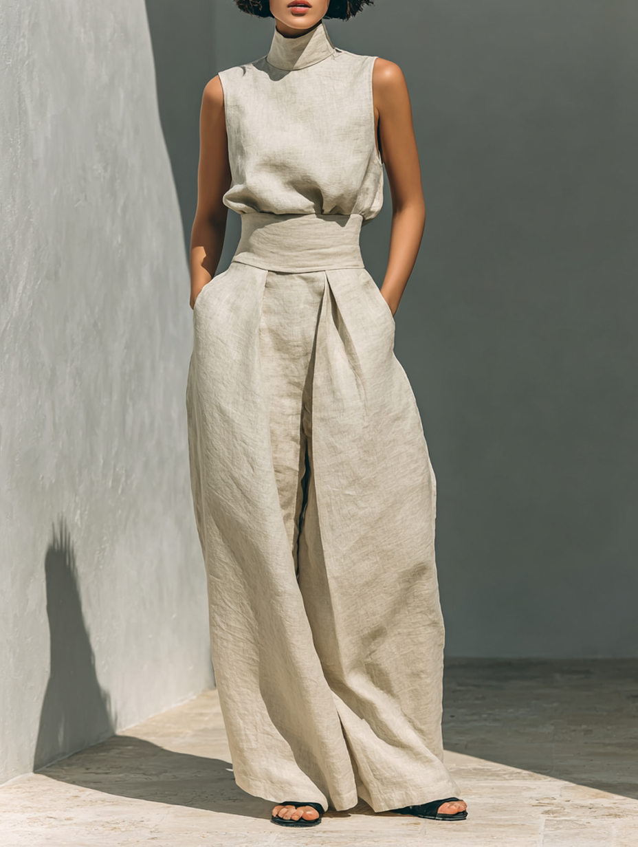 Maria™ | Ensemble de lin minimaliste