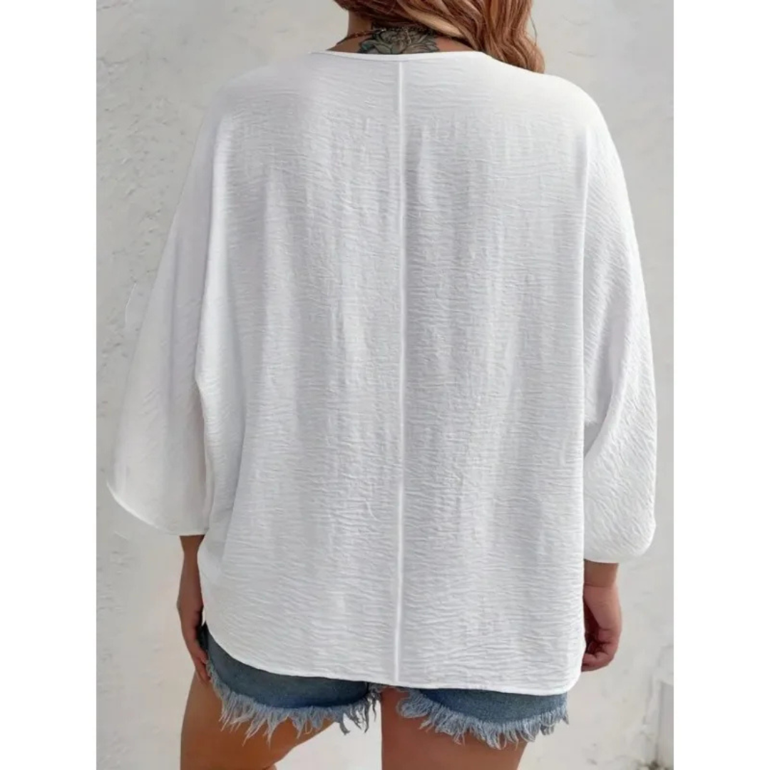 Dorothy™ | Elegantes V-Ausschnitt-Top mit Knopfleiste