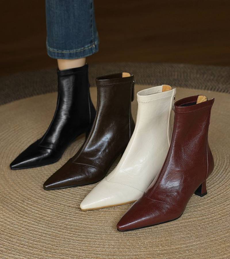 Jette™ | Bottines en cuir à talon élégant