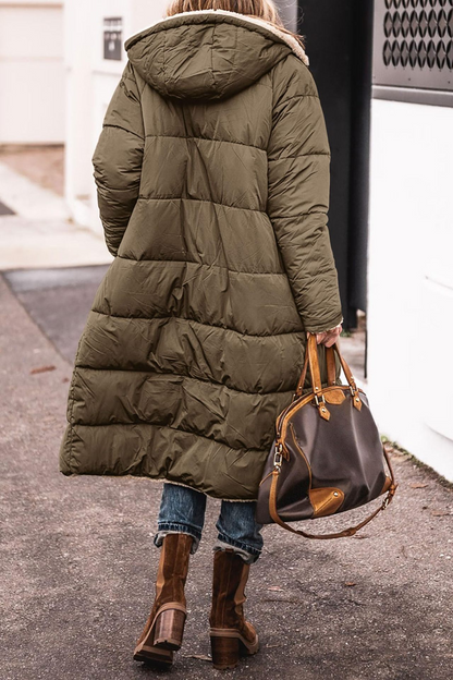 Élise | Manteau réversible en sherpa luxueux, double-face