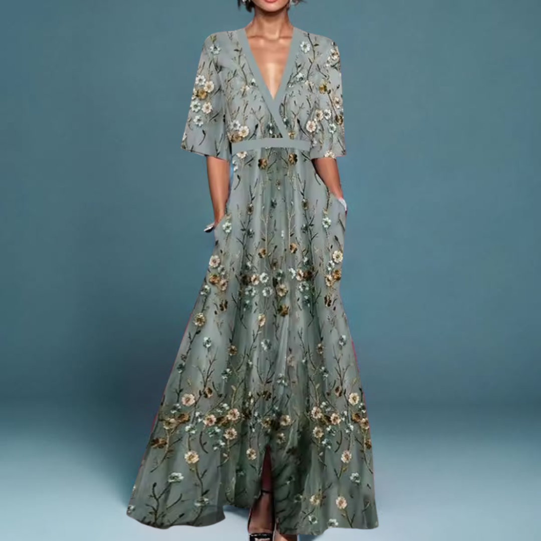 Michelle™ - Elegantes Wickelkleid mit Blumenmuster