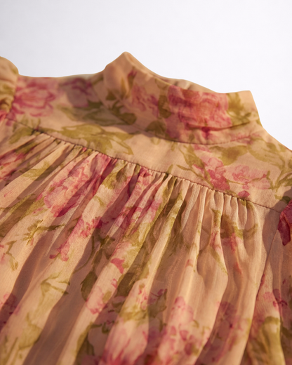 DELFINA™ | ROBE LONGUE FLEURIE EN CHIFFON