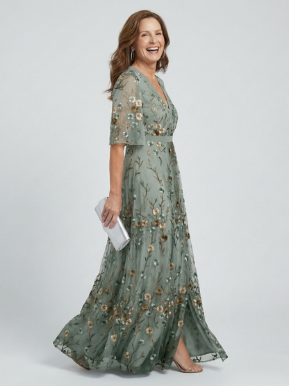 Léontine™ | robe longue à Effet Cache-Cœur