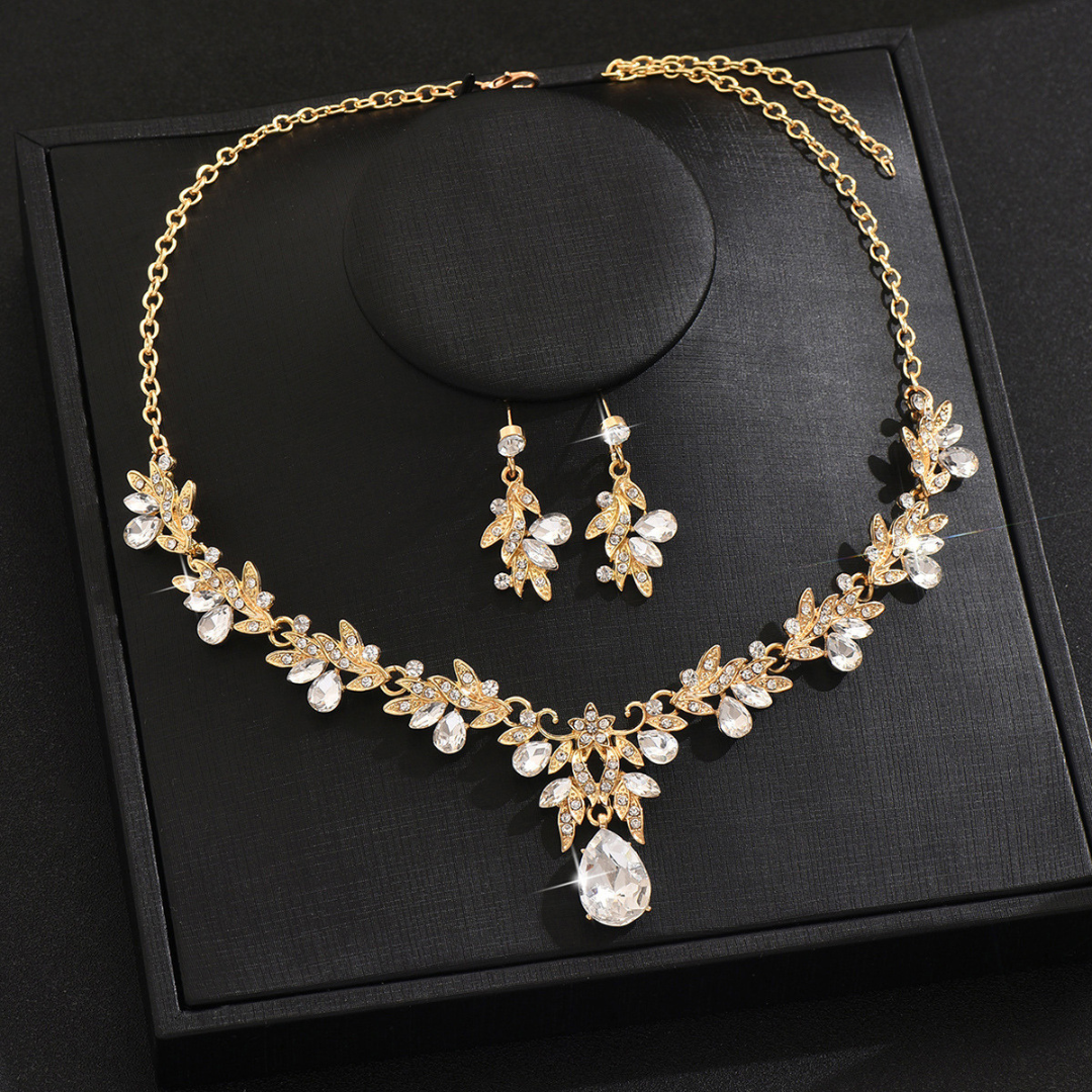 Héritage Étincelant™ | Parure collier + boucles d’oreilles