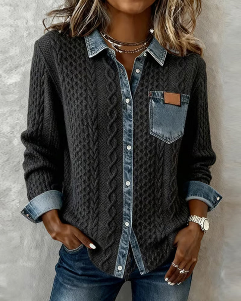 Makayla™ | Kontrastierendes Mesh-Hemd