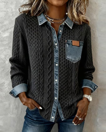 Makayla™ | Kontrastierendes Mesh-Hemd