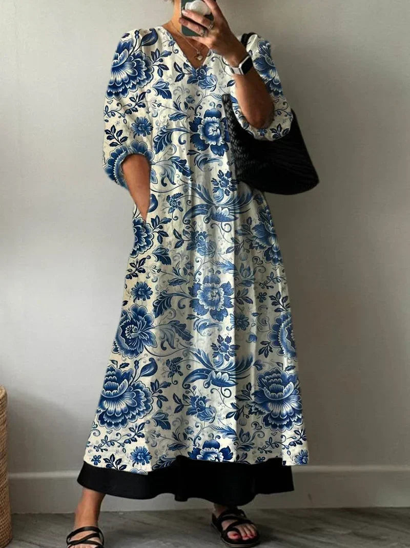Elegantes Kleid mit Mia-Print