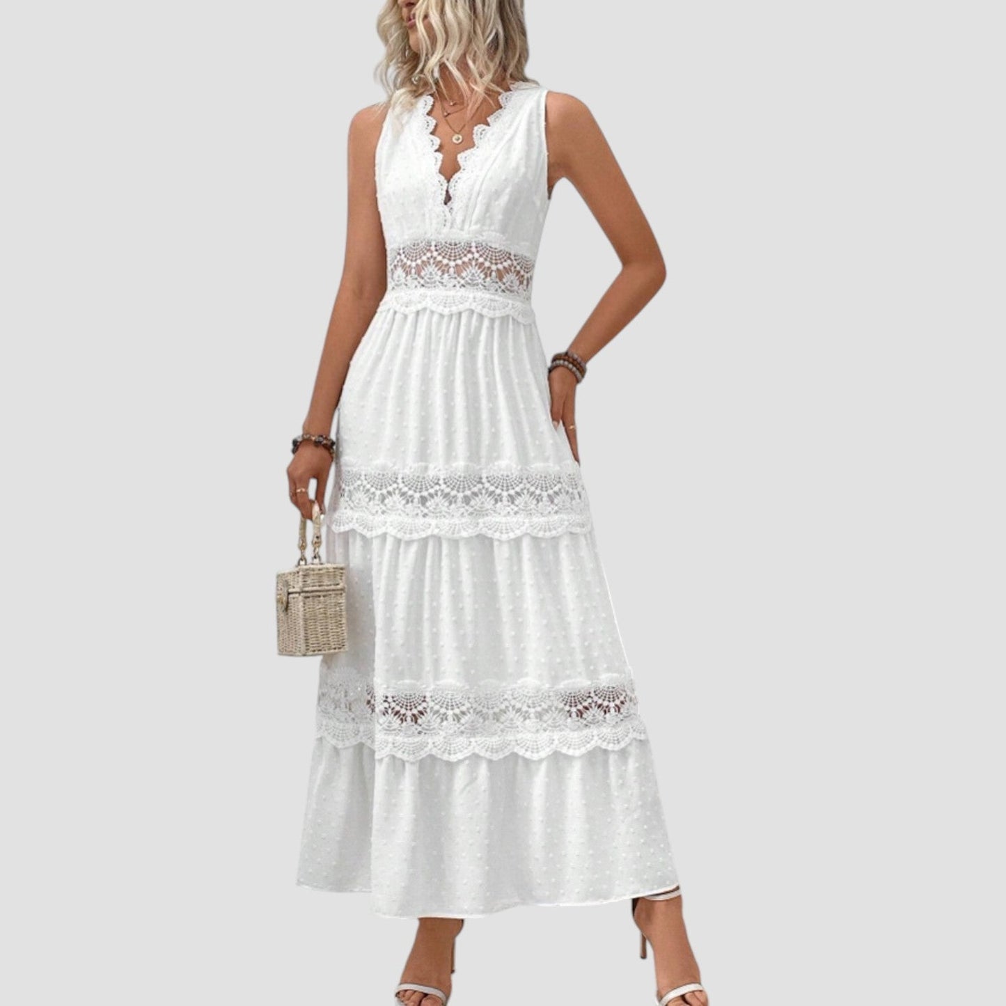 Louela™ | Robe longue en dentelle