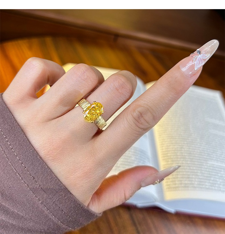 Jasmin™ | Bague de fiançailles ovale bande large